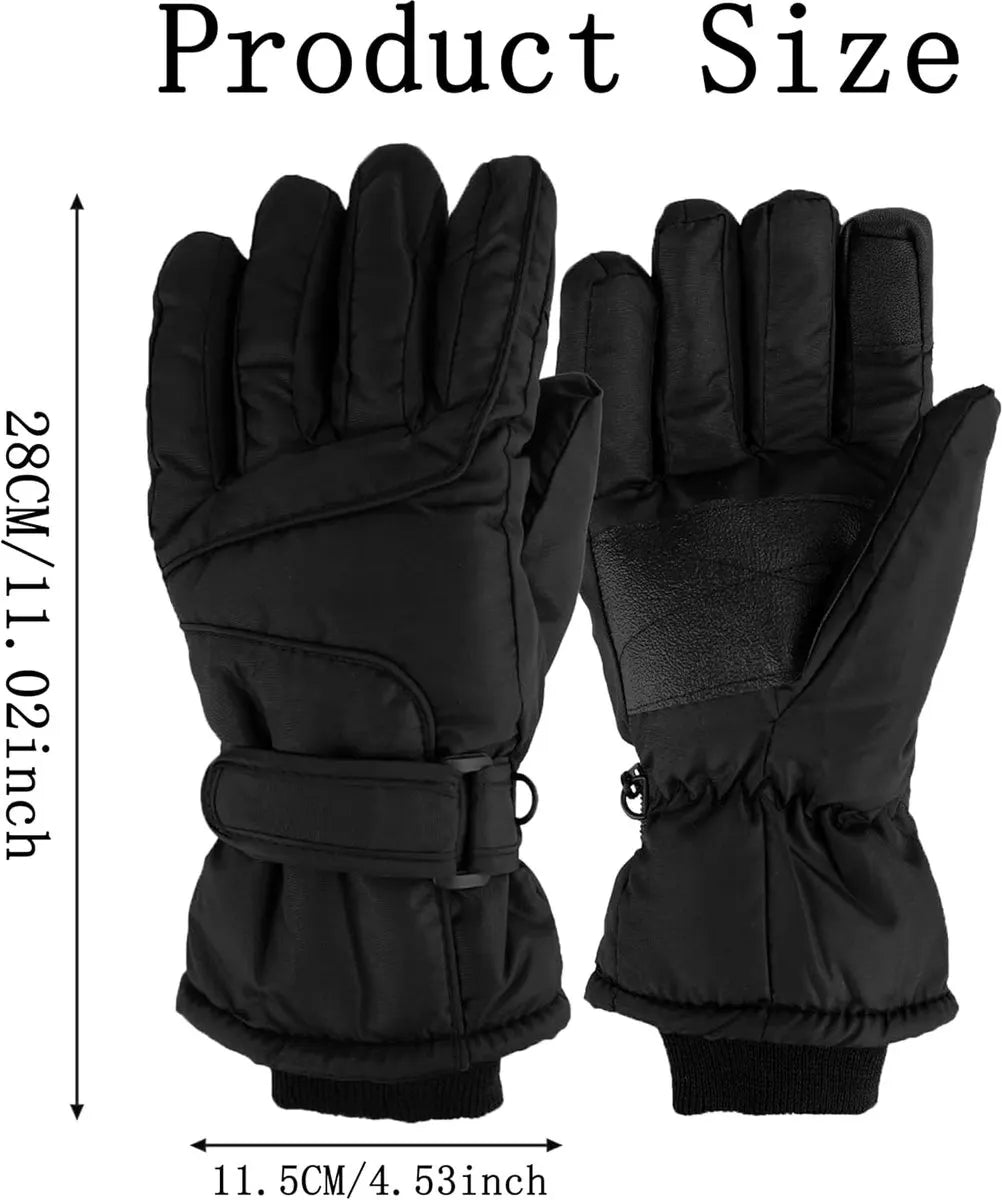 Gloves - Winter Ski Gloves - Warm Gloves - Non-slip Thick - Waterproof - Suitable for Cold Weather - Cycling Gloves - Size S/M - Image 4