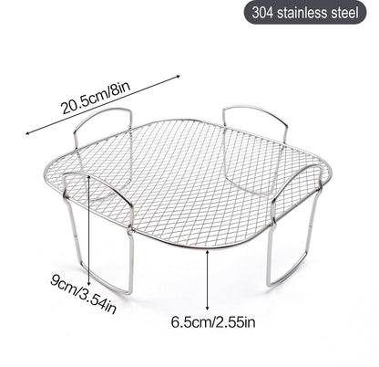 Square air fryer rack - Air fryer baking pan - Air fryer accessories - Stainless steel - 20.5 cm - Image 6