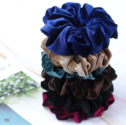 Scrunchies - Extra Large Scrunchies for Women with Thick Hair - Premium Velvet Large Scrunchies - Pack of 6 - Image 2