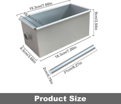 Bread Pan - Mini Rectangular Aluminum Alloy Bread Pan - With Round Hollow Tube - Non-Stick Bread Pan - 18 x 9 x 8.8cm Cake Pan - Bread Pan - Image 2
