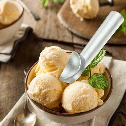Ice Cream Scoop - Non-stick Aluminum Liquid-Filled Heat-Conducting Handle - Professional Restaurant Bar Ice Cream Scoop - Gray - Image 3