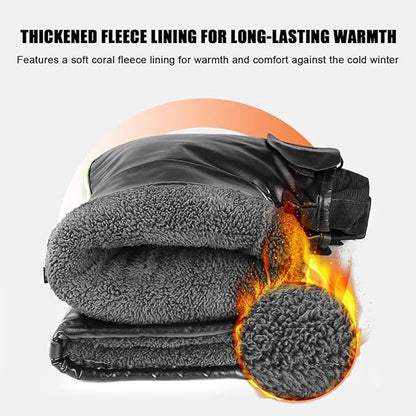 Cycling Gloves - 1 Pair - Extra Padded Cycling Gloves - Warm Gloves - Cycling Gloves - Scooter Gloves - Hand Warmers - Bicycle Accessories - With Reflective Strips - Winter - Windproof - Waterproof （Black） - Image 2