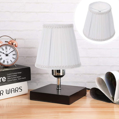 Lampshade - Table Lampshade - White Pleated Tubular Lampshade - Small - Suitable for Table Lamps and Floor Lamps - 13.5x10cm - Image 4