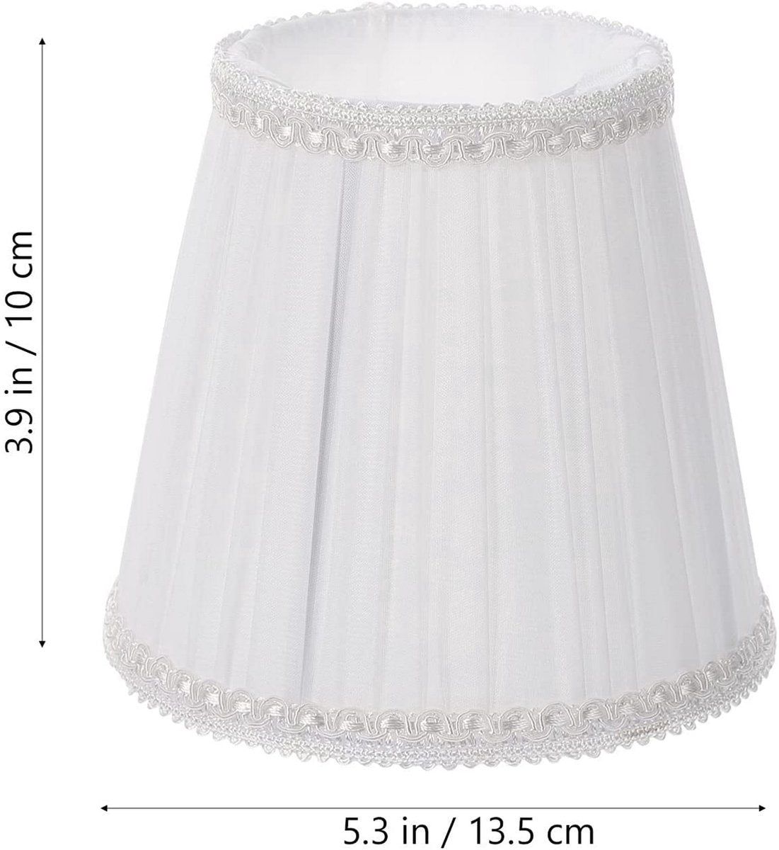 Lampshade - Table Lampshade - White Pleated Tubular Lampshade - Small - Suitable for Table Lamps and Floor Lamps - 13.5x10cm - Image 5