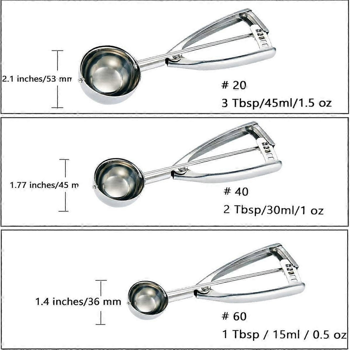 Ice Cream Scoop Set - Small/1 scoop, Medium/2 scoops, Large/3 scoops - Image 4