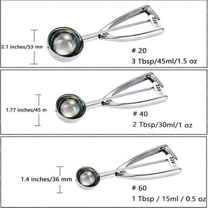 Ice Cream Scoop Set - Small/1 scoop, Medium/2 scoops, Large/3 scoops - Image 4