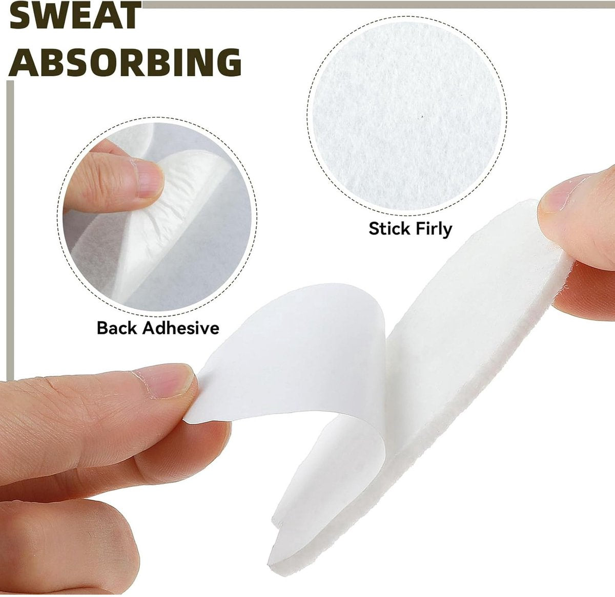 6 Double Felt Tongue Pads - Tongue Pads - Soft, Sticky Insoles - Adjustable, Unisex, Non-Slip Tongue Pads - Suitable for Loose Footwear (White) - Image 3