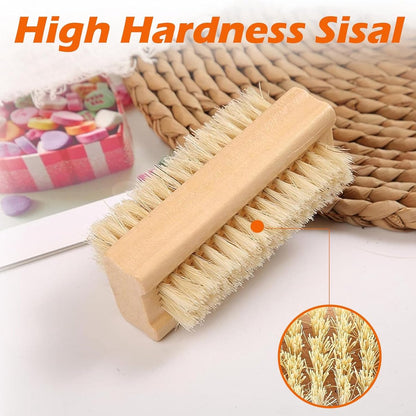 Nail Brushes - 3-Pack - Double-Sided - Nail Brushes for Cleaning Nails - Portable Nail Brushes with Wooden Handles - Suitable for Daily Hygiene, Travel and Pet Care - Image 4