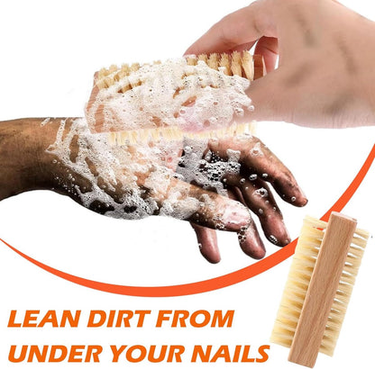 Nail Brushes - 3-Pack - Double-Sided - Nail Brushes for Cleaning Nails - Portable Nail Brushes with Wooden Handles - Suitable for Daily Hygiene, Travel and Pet Care - Image 7