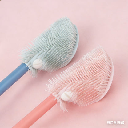 Silicone Bottle Brush - Long Handle 31cm for Deep Cleaning - Soft yet Effective Brush Head - Suitable for Milk Bottles and Tall Glasses - Image 3