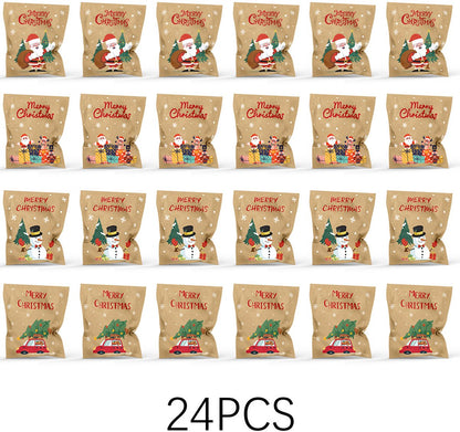 24 pcs - Christmas mini envelopes - paper bags - Christmas decorations and packaging - gift bags - Christmas storage bags - Image 5