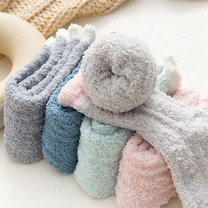 Slippers and socks - lounge socks - 7 pairs - Women's lounge socks - Soft and comfortable women's lounge socks - Comfortable, warm, thick and soft - Image 2