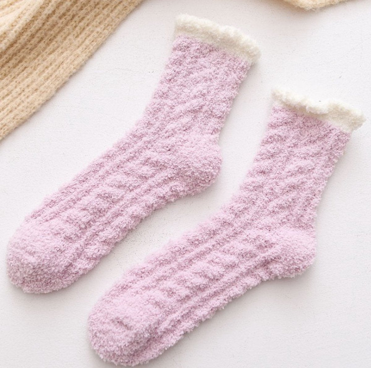 Slippers and socks - lounge socks - 7 pairs - Women's lounge socks - Soft and comfortable women's lounge socks - Comfortable, warm, thick and soft - Image 3