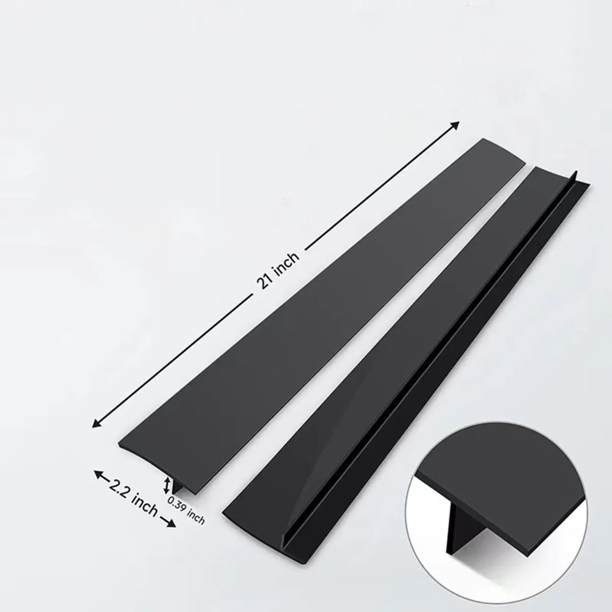 Sealing Strip for Hobs - Silicone Sealing Strip - Gap Filler Strip - Seals gaps between kitchen countertops, appliances, stoves, ovens, washing machines and dryers - Set of 2 (White) - Image 4