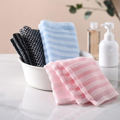 Back Scrubber Set | 2-Piece Exfoliating Shower Towel | Extra Long Exfoliating Washcloth for Men and Women - Scrub Cloth for Body Cleansing and Massage (Pink) - Image 3