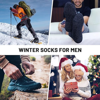 Socks - (Pack of 5) - Lounge Socks - Lounge Socks for Men - Warm Winter Socks for Men - Warm and Breathable - Men's Socks - Christmas Gift - Birthday Gift - Image 3