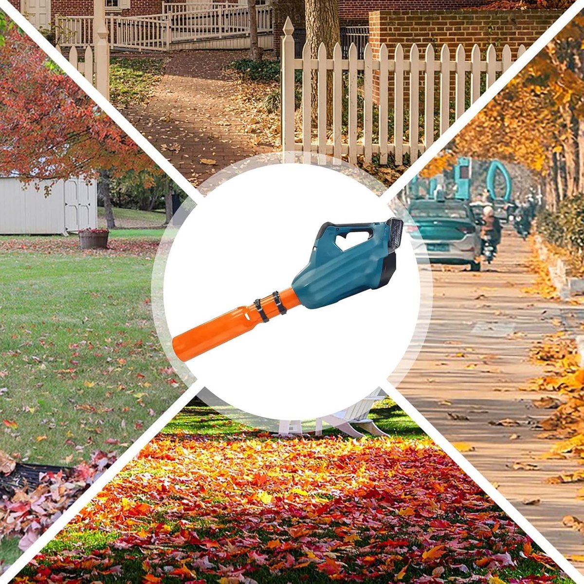 Leaf Blower Booster - Airflow Booster for Leaf Blowers - Turbine Nozzle with Extended Airflow Accelerator - Powerful Leaf Blower for Lawn and Driveway (1 Piece, Orange) - Image 4