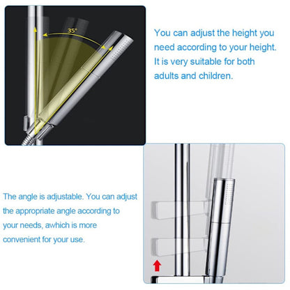 Shower head holder - Adjustable shower head holder - 45° rotatable universal shower head 20-25 mm - Shower head holder with rail - Image 4