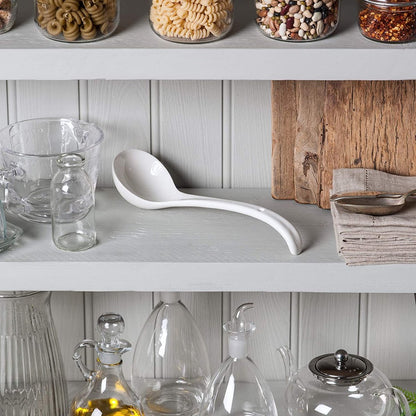 Spoon - Traditional porcelain sauce spoon - 27 cm - White - Image 3