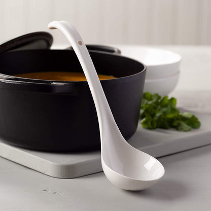 Spoon - Traditional porcelain sauce spoon - 27 cm - White - Image 5