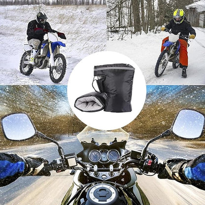 Hand Muffs - Extra Padded Cycling Gloves - Warm Gloves - Cycling Muffs - Scooter Gloves - Hand Warmers - Cycling Accessories - Winter - Windproof - Waterproof - Black - Image 6