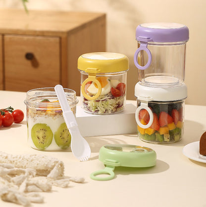 Yogurt Cup to Go - 880 mL - Muesli Cup - Oats Pots - Soup Cup - Lunch Cup - Lunch Pot - Leak-Proof - Insulated - with Spoon - Dishwasher Safe - White - Image 7