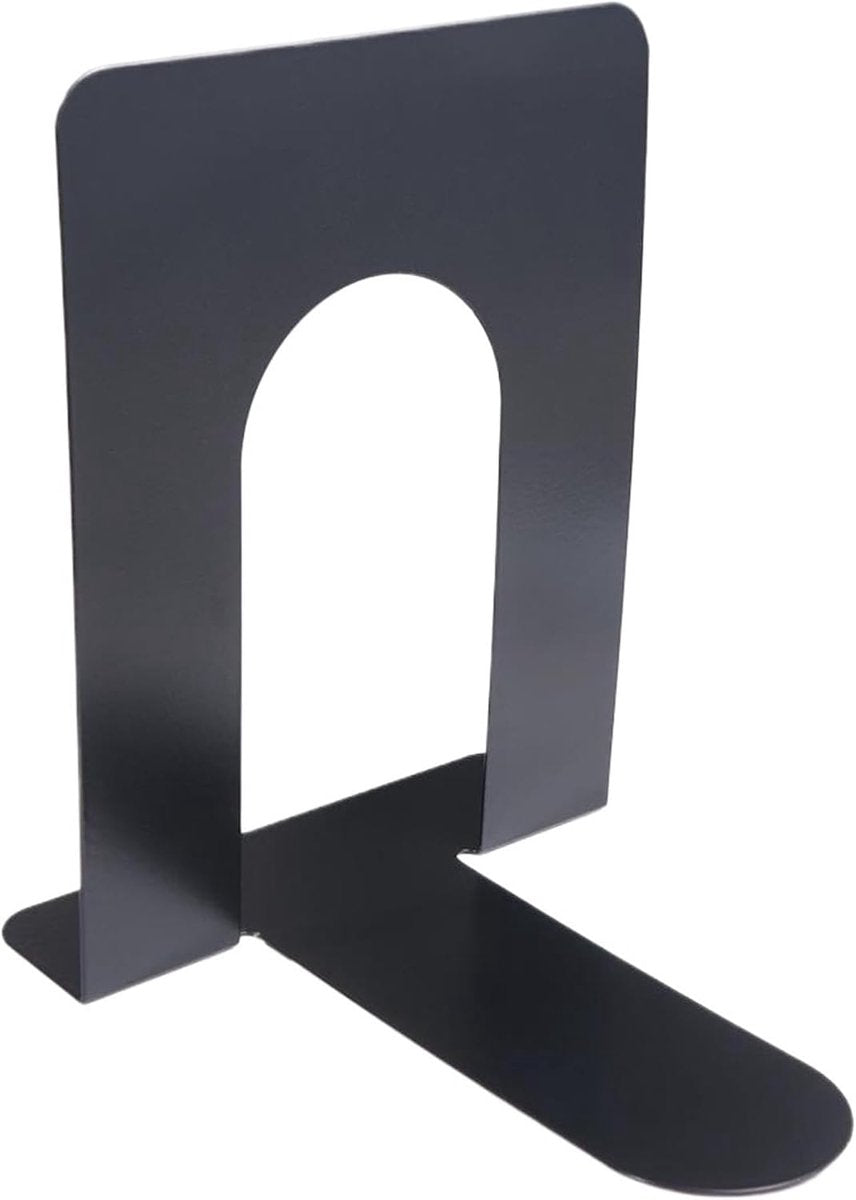 Bookends - Metal - Iron Bookshelves - Can be used to support books and organize your desk - 130mm * 150mm * 165mm - Black - Image 2