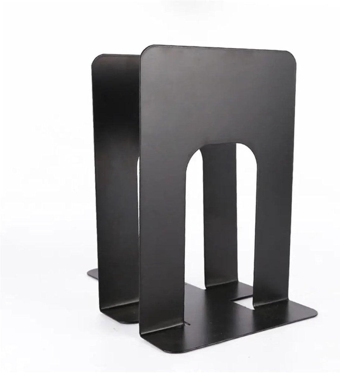 Bookends - Metal - Iron Bookshelves - Can be used to support books and organize your desk - 130mm * 150mm * 165mm - Black - Image 4