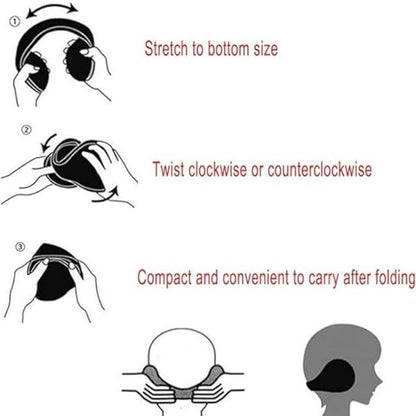 Earmuffs - Fleece Earmuffs - Knitted Earmuffs - Earmuffs for Adults - Warm Earmuffs - Warm Winter Earmuffs - Foldable - Unisex, Suitable for Outdoor Activities (Black) - Image 3