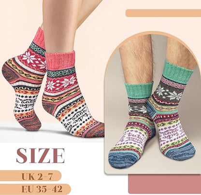 Socks (5 pairs) - Home Socks - Women's Christmas Socks - Winter Warm Women's Socks - Christmas Gift for Mothers, Daughters, Grandmothers, Babysitters, Young Girls, Sisters - Christmas Gifts for Women - Christmas Socks - Image 4