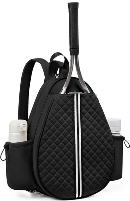 Backpack - Sports Bag - Lightweight - Multifunctional - Women's Sports Bag - Men's Sports Bag - Suitable for transporting tennis rackets, tennis balls and badminton shuttlecocks - Large Capacity - Black