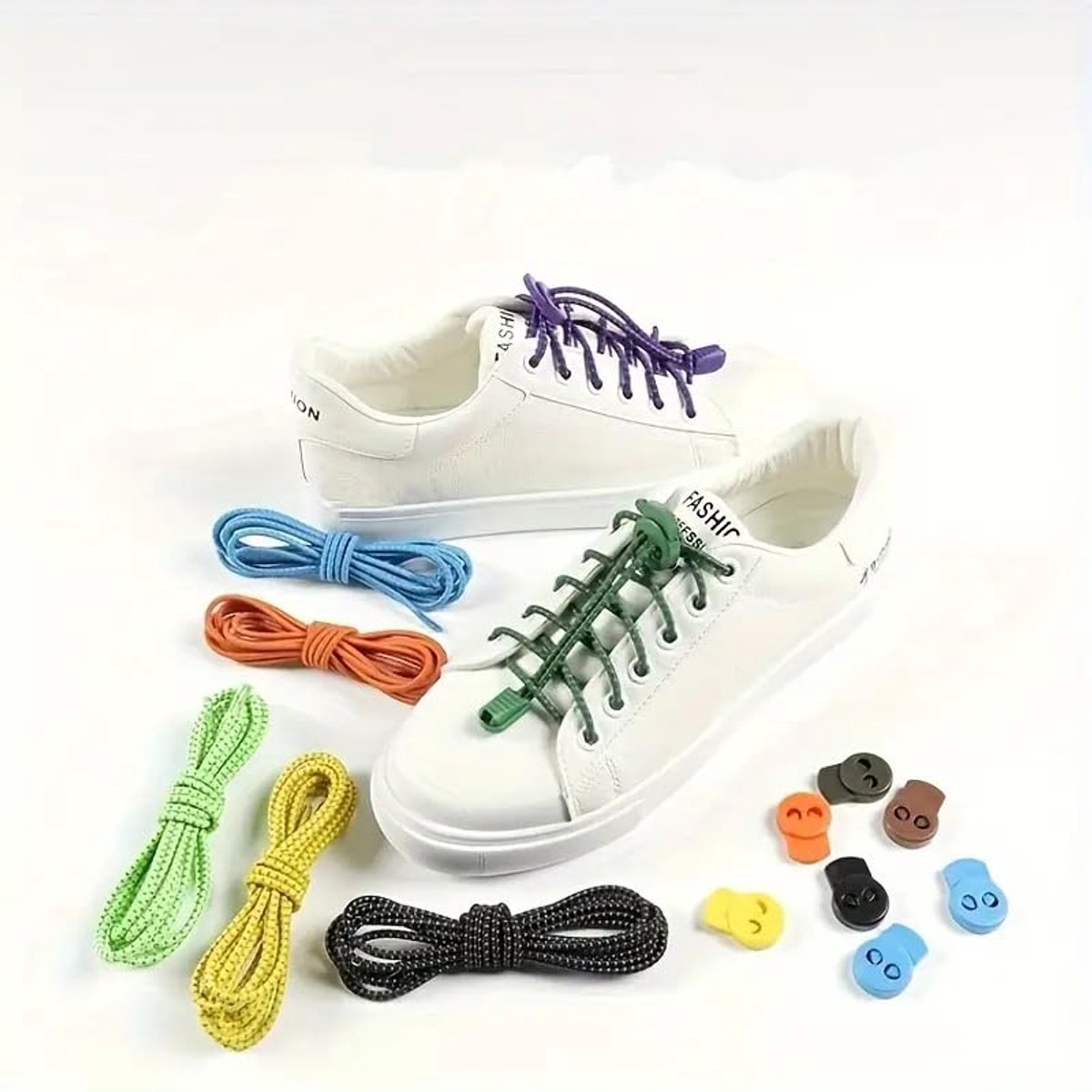 Sneaker Laces 120CM suitable for Sneakers - Elastic laces without a knot - Suitable for students and adults - With strong buckle and quick-release function (Coffee) - Image 5