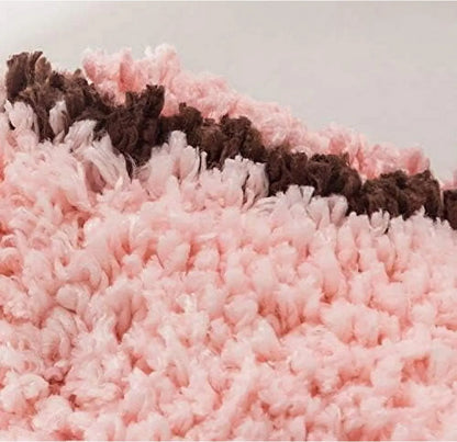 17.7*25.6in Thick and soft pink bath mat with pig motif - bathroom showroom - non-slip bath mat -  home decoration - (sleeping pig) - Image 2