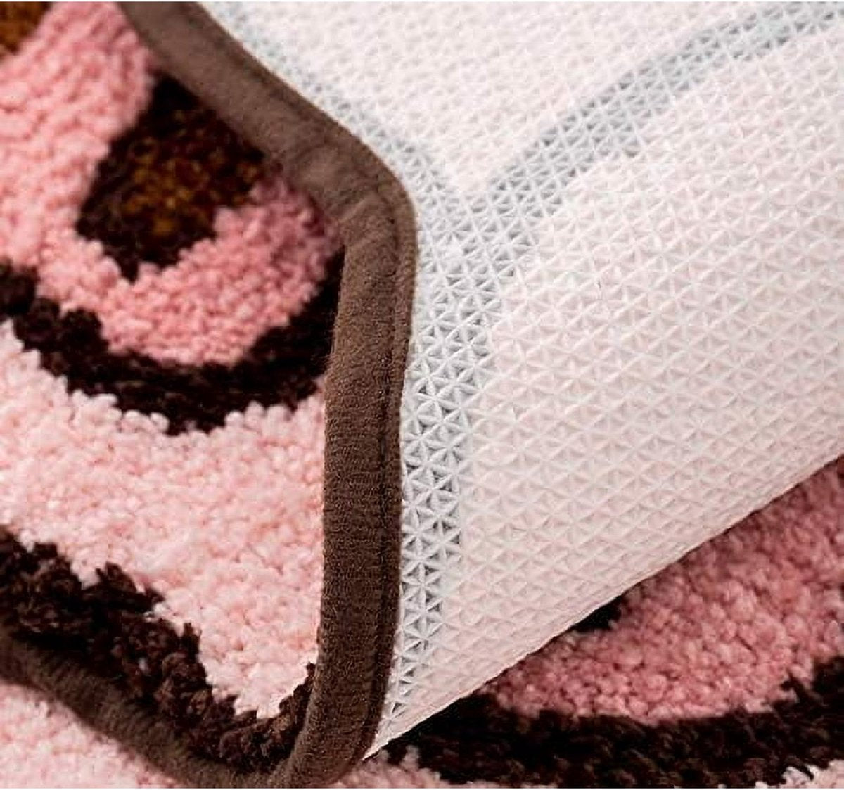 Thick and soft pink bath mat with pig motif - bath mat - bathroom showroom - non-slip bath mat - play mat - home decoration - indoor mat (sleeping pig) - Image 3