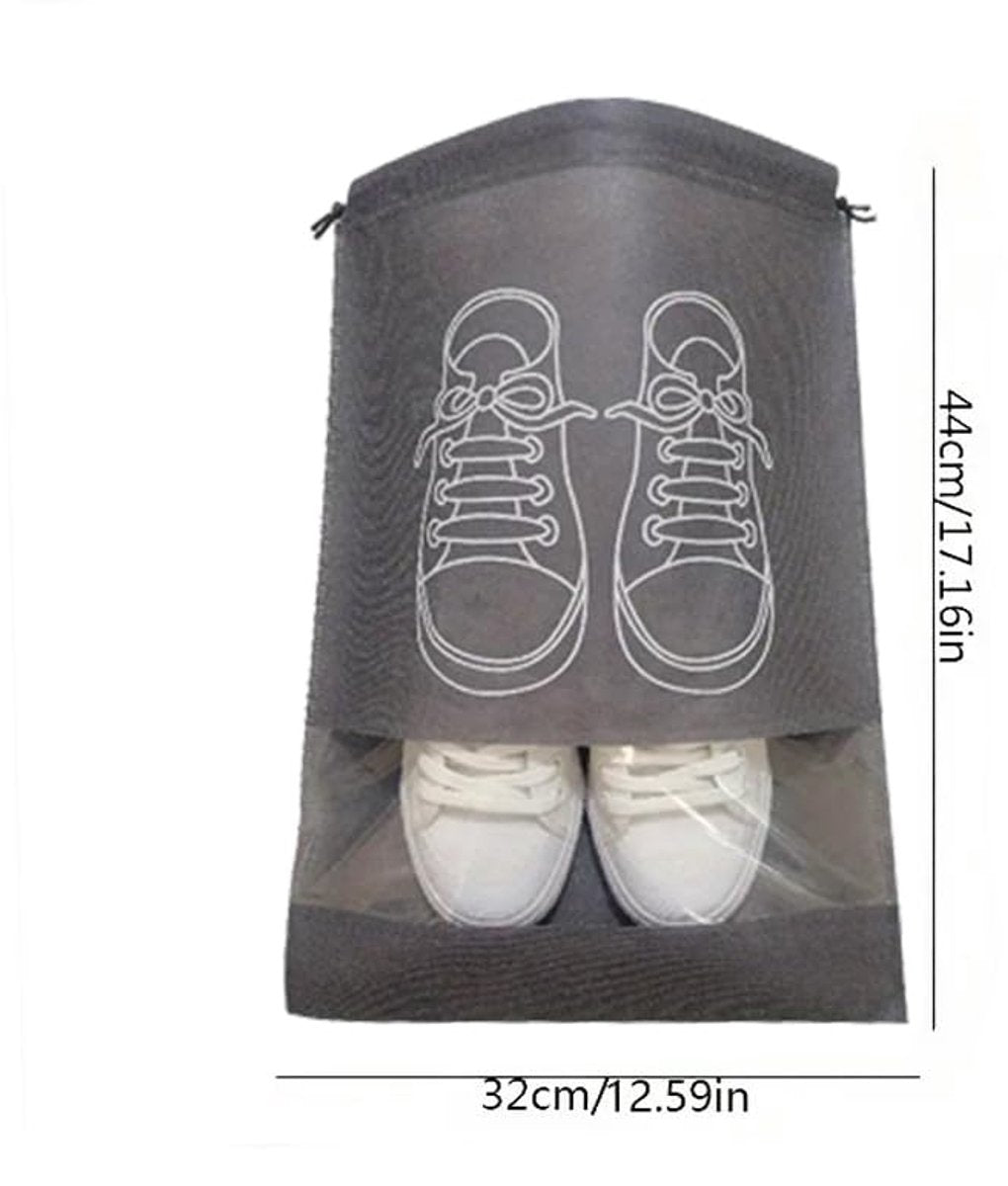 Shoe Bags - 5 Pieces - Shoe Bag - Travel and Storage Bag - Water-Repellent - Travel Organizer - Gray (43.5*32cm) - Image 2