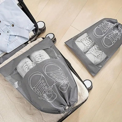 Shoe Bags - 5 Pieces - Shoe Bag - Travel and Storage Bag - Water-Repellent - Travel Organizer - Gray (43.5*32cm) - Image 5