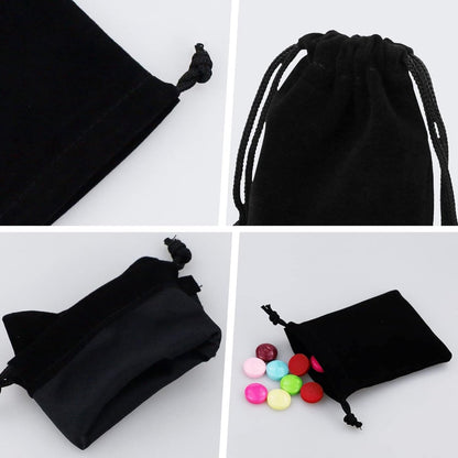 10-pack jewelry pouches - velvet - drawstring gift bags - drawstring bags - 9 cm x 7 cm - Image 4