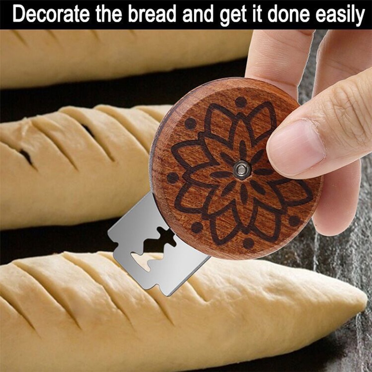 Portable Round Bread Slicer, Bread Trimmer, Slicer, Baking Accessory with 5 Blades - Image 5