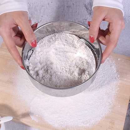 Stainless Steel Flour Sieve - Fine Sieve - Suitable for Flour, Rice, Grains - 15*4.5cm - 60 Mesh Fine Sieve - Baking Tools - Round Flour Sieve - Image 3