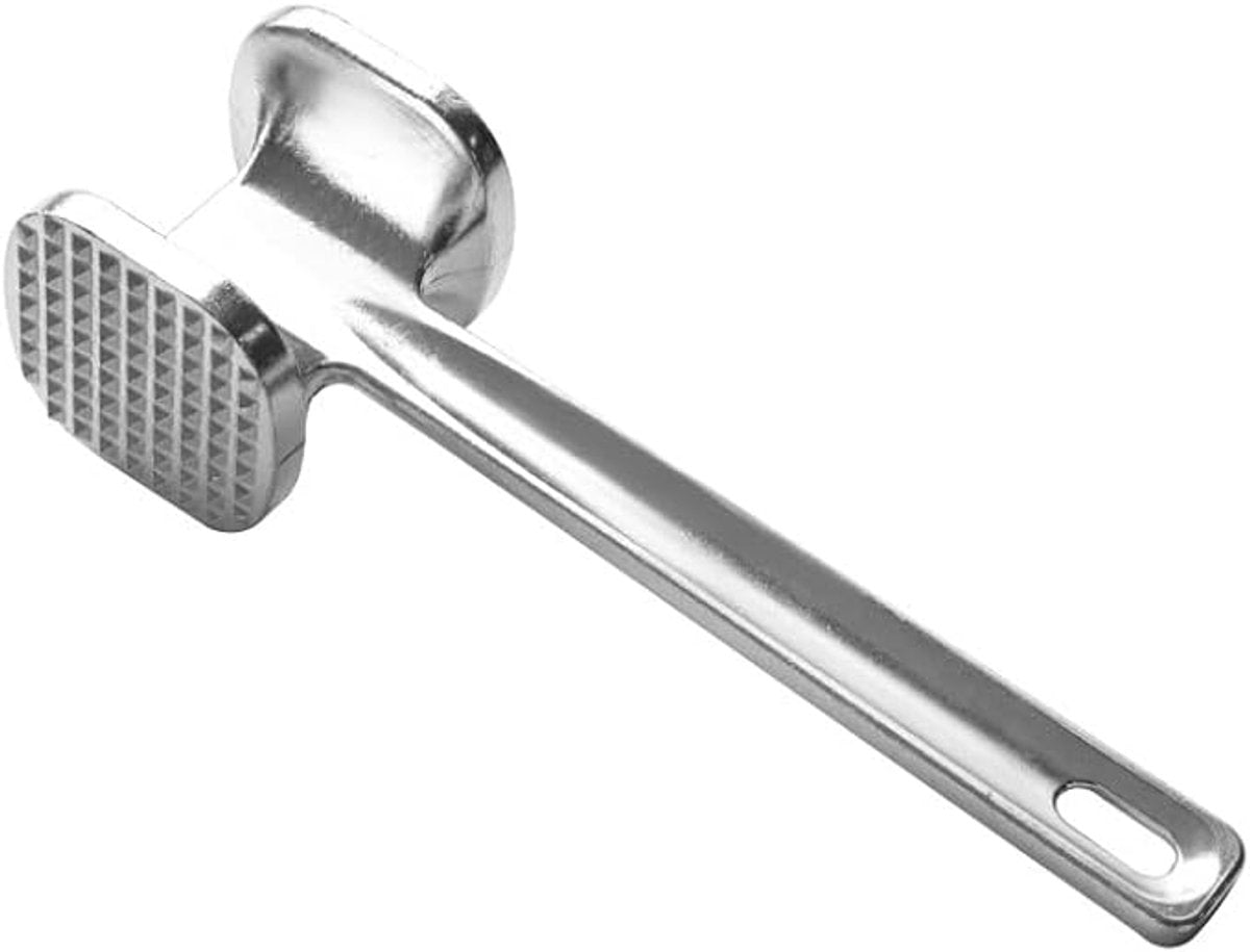 Meat Hammer Aluminum - Meat Tenderizer - Meat Beater - Kitchen Utensils - Silver Colored - BBQ Accessories - Image 2