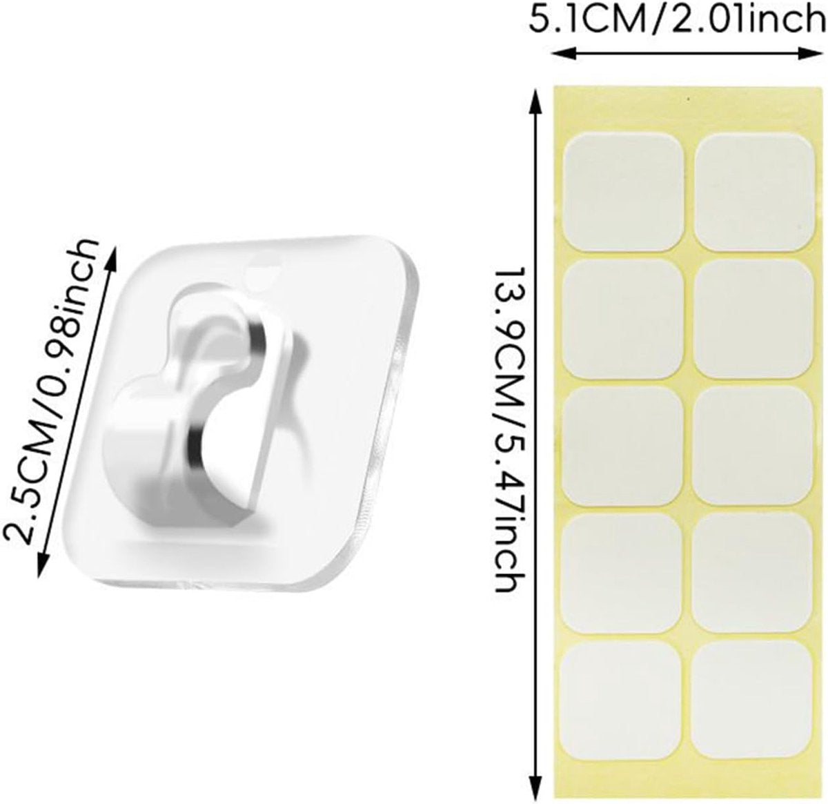 Hooks - Mini Light Clips | Self-Adhesive Lighting Hooks - Cable Holder Organizer - Set of 20 Hooks incl. Adhesive Strip - Image 7