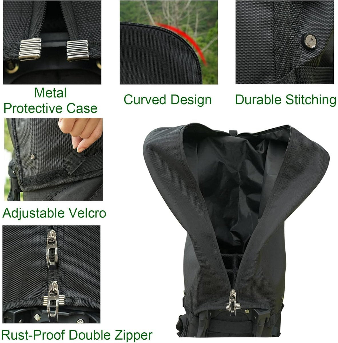 Golf Bag Cover - Waterproof Rain Cover - Golf Bag Rain Cover - Fits Almost All Travel Bags Golf Bag - Carrying Cart for Men and Women Golfers (Color: Canvas Black) - Image 4