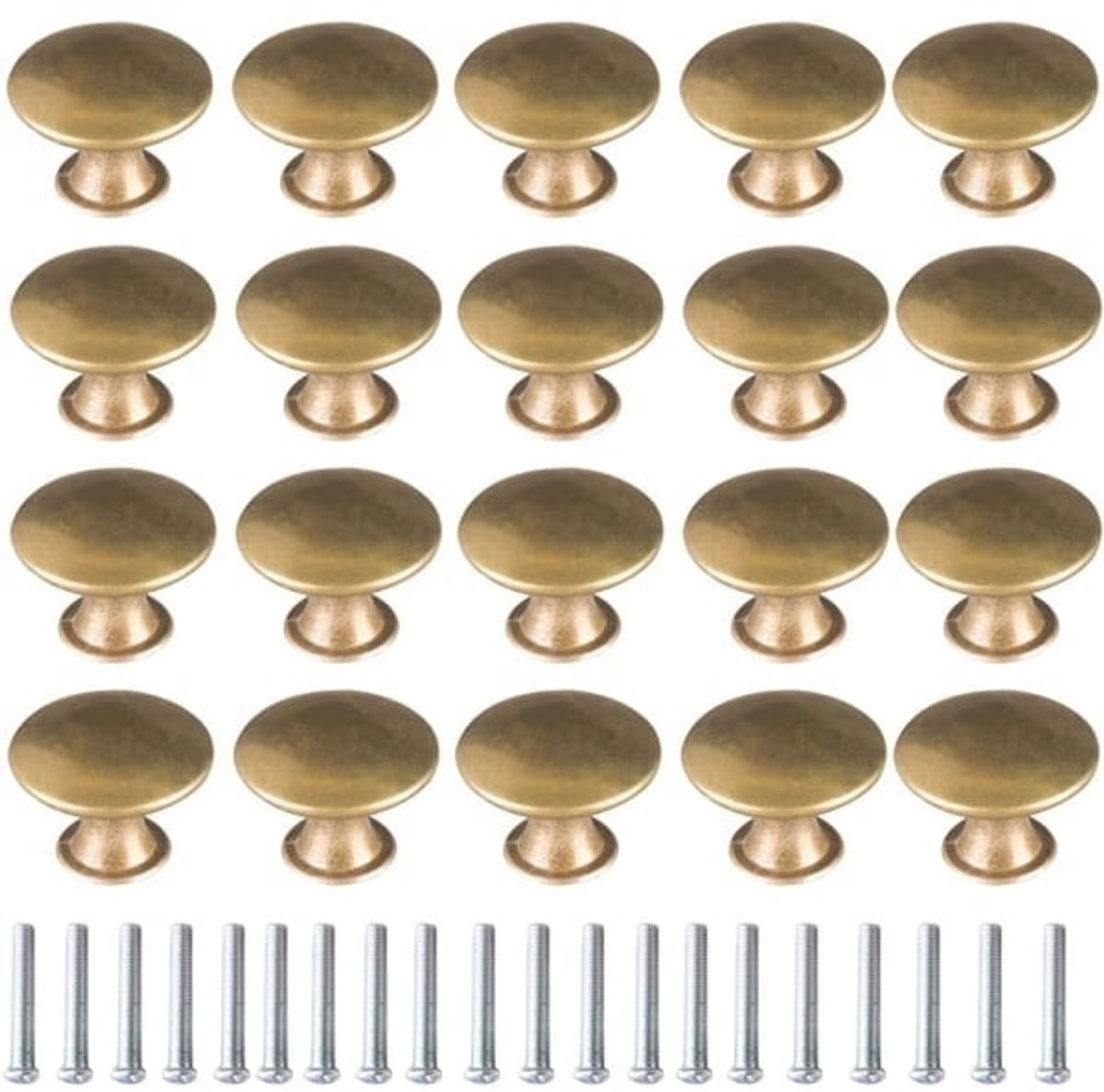 Cabinet Door Handles - Brass Door Handles - Antique Brass Handles - Cabinet Handles - 20 Items