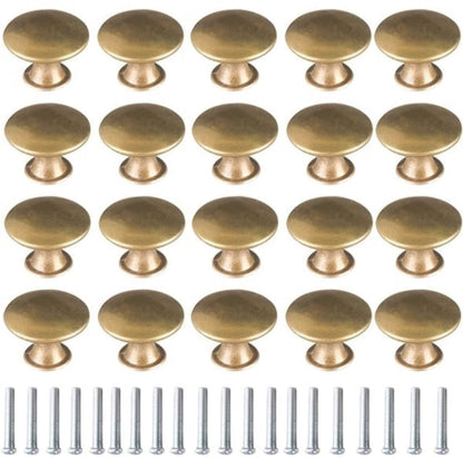 Cabinet Door Handles - Brass Door Handles - Antique Brass Handles - Cabinet Handles - 20 Items