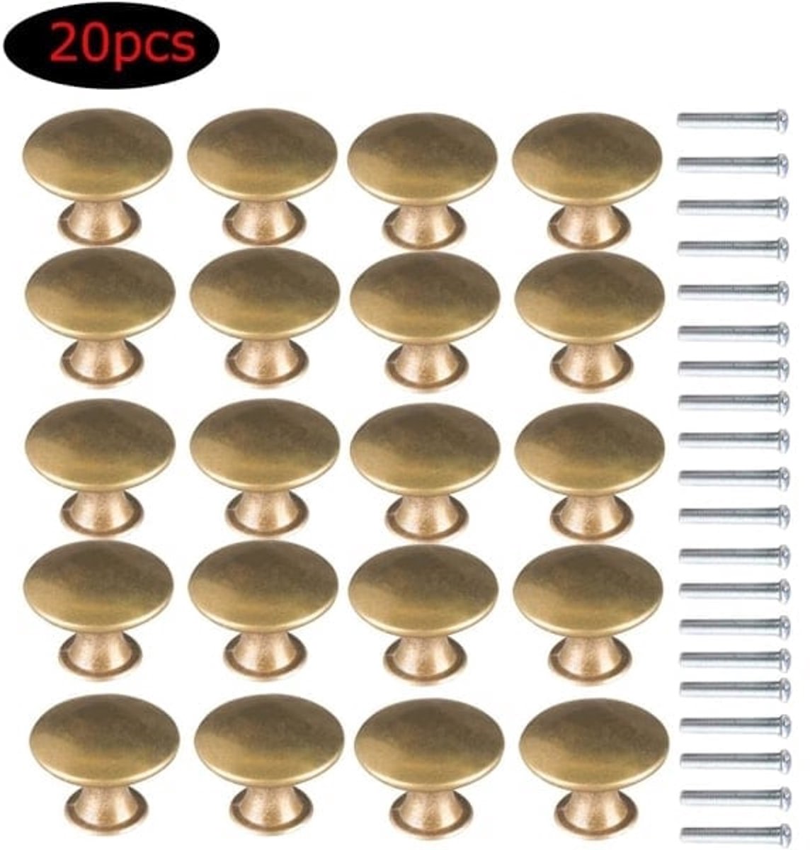 Cabinet Door Handles - Brass Door Handles - Antique Brass Handles - Cabinet Handles - 20 Items - Image 5