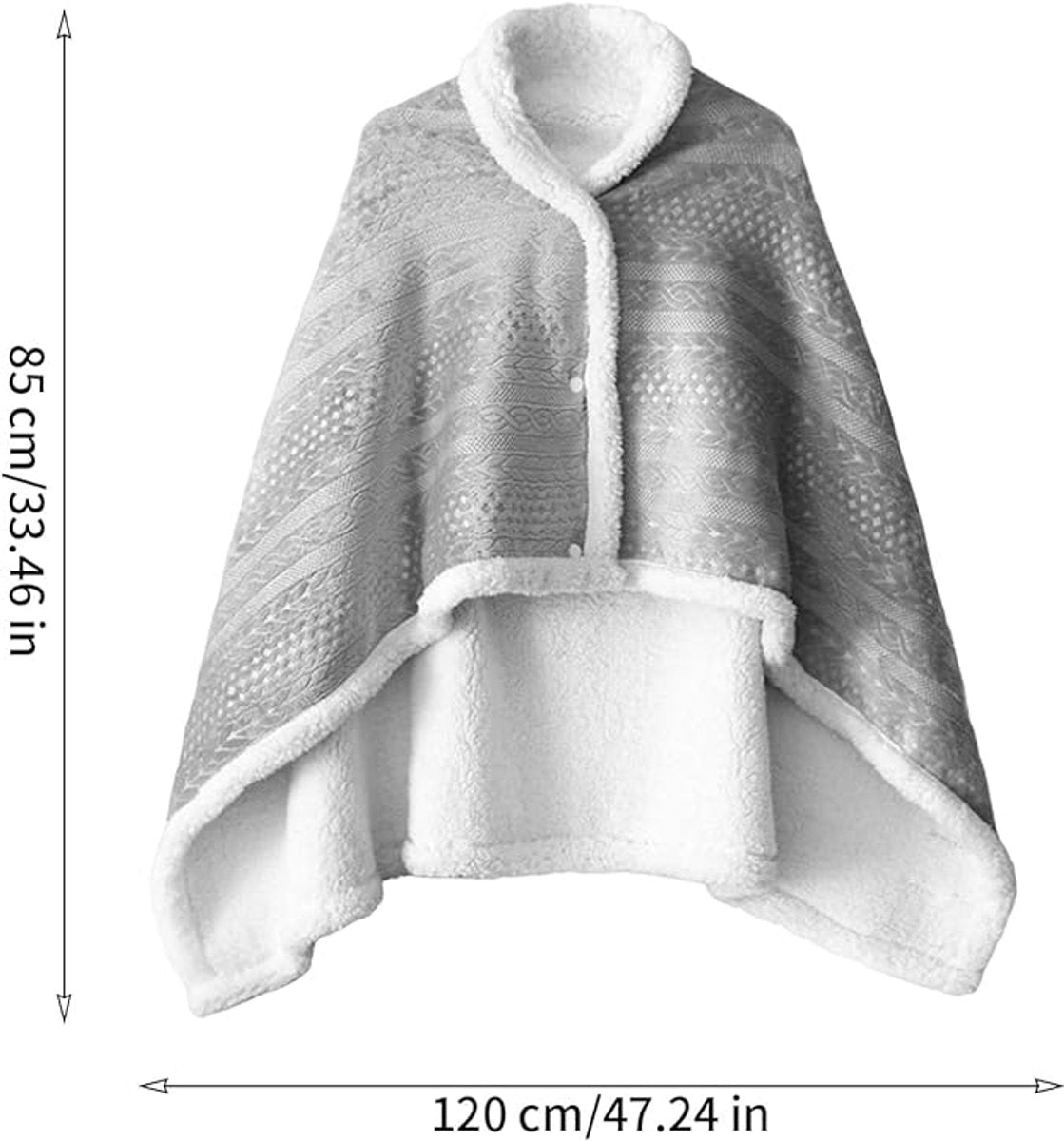 Scarf - Blanket - Warm Scarf - Soft and Lightweight - Comfortable and Breathable - Suitable for Daily Use - Ideal for Warm Scarves and Blankets for Women and Girls at Home（Grey） - Image 2