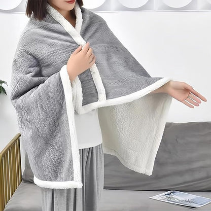 Scarf - Blanket - Warm Scarf - Soft and Lightweight - Comfortable and Breathable - Suitable for Daily Use - Ideal for Warm Scarves and Blankets for Women and Girls at Home（Grey） - Image 5