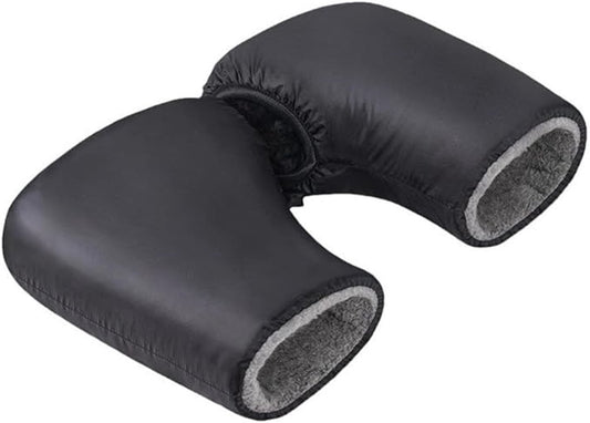 Cycling Gloves - Extra Padded Cycling Gloves - Waterproof Gloves - Warm Gloves - Cycling Gloves - Scooter Gloves - Hand Warmers - Bicycle Accessories - With Reflective Strips - Winter - Windproof （Black）