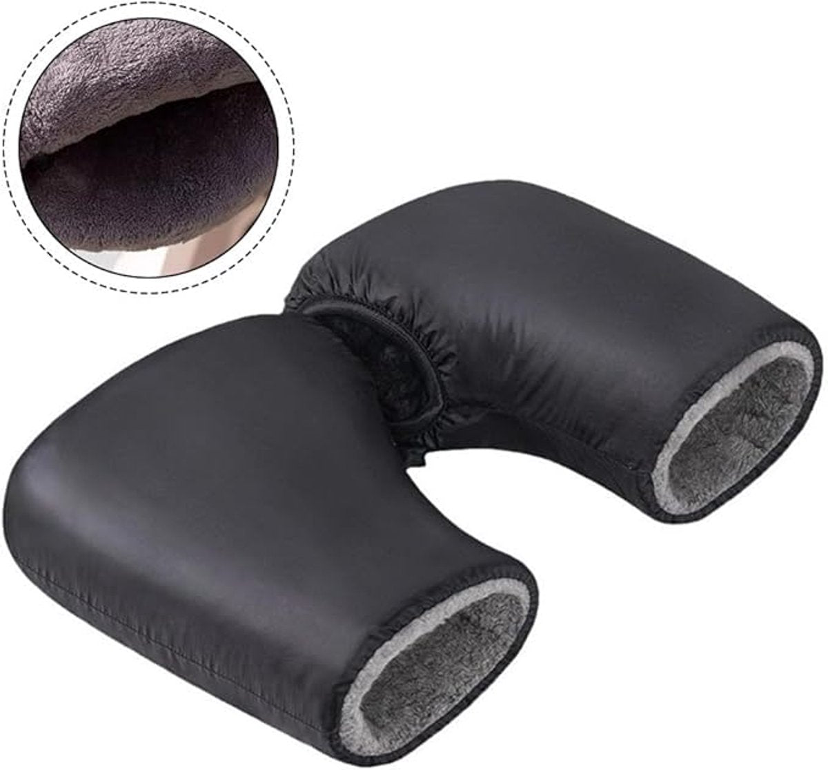 Cycling Gloves - Extra Padded Cycling Gloves - Waterproof Gloves - Warm Gloves - Cycling Gloves - Scooter Gloves - Hand Warmers - Bicycle Accessories - With Reflective Strips - Winter - Windproof （Black） - Image 5