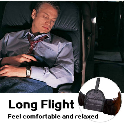 Airplane Footrest - Flying Leg Hammock - Prevents Back, Leg, Knee, and Hip Pain and Stiffness - Portable Travel Accessory with Adjustable Height - Suitable for Airplanes, Trains, and the Office - Image 3